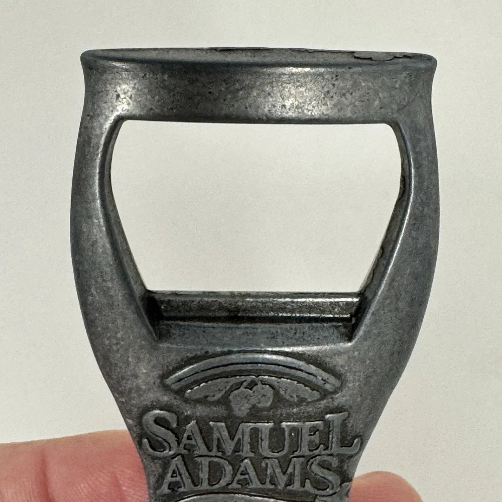 Samuel Adams Boston Lager‎ Bottle Opener Keychain Vintage Pewter Tone Barware